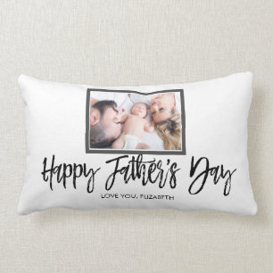 Coussin Rectangle Cadeau photo personnalisé pour la Fête des père
