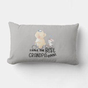 Coussin Rectangle Cadeau pour l'ours et le lapin meilleur grand-père