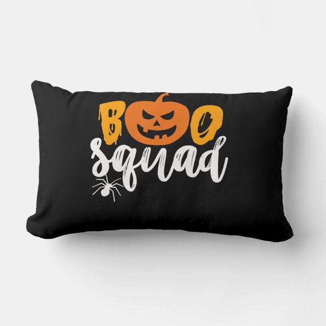Coussin Rectangle Cadeau Spider | Boo Squad - Citrouille Spider Hall (Recto)