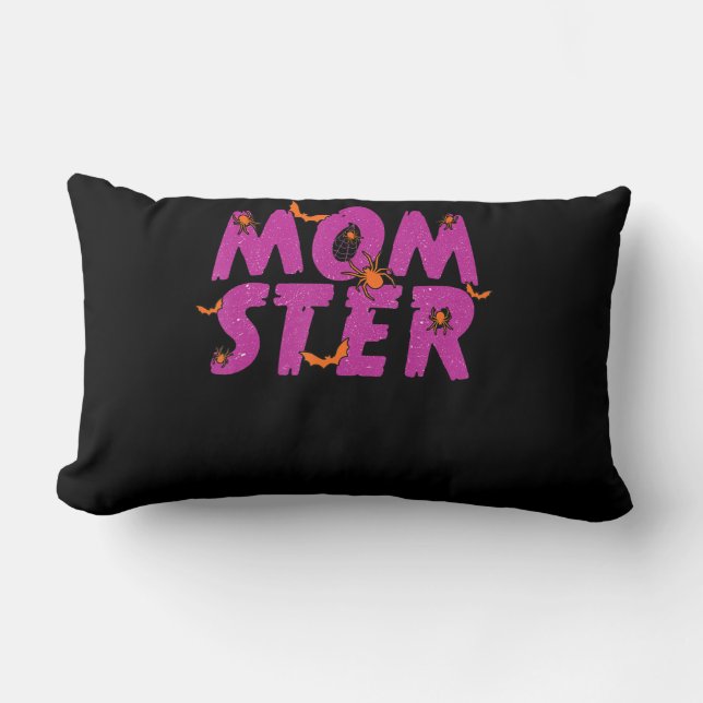 Coussin Rectangle Cadeau Spider | MOMSTER Spider Net Et Bat Hallowee (Recto)