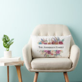 Coussin Rectangle Cadeau Tendance Personnalisé Floral Boho (Chaise)