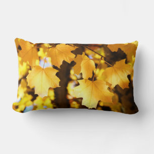Coussin Rectangle Cadeaux de jet de feuilles d'arbre d'automne Thème