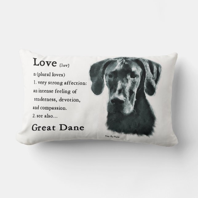 Coussin Rectangle Cadeaux Great Dane d'amour (Recto)