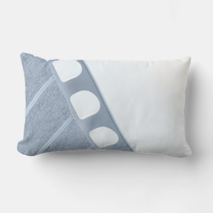 Coussin Rectangle Cadre en métal noir et blanc