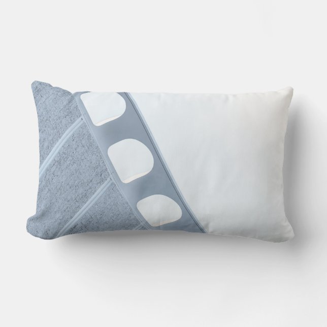 Coussin Rectangle Cadre en métal noir et blanc (Recto)