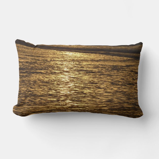 Coussin Rectangle Californie Sunset Waves Ocean Seascape (Recto)