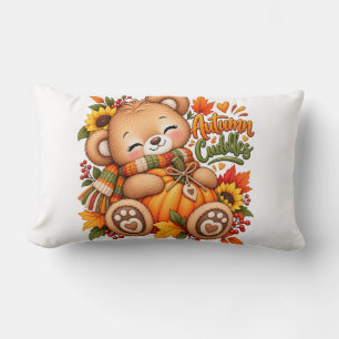 Coussin Rectangle Câlins d'automne Ours en peluche Citrouille Bébé &