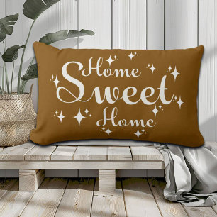Coussin Rectangle Calligraphie de fête et Stars 'Home Sweet Home'