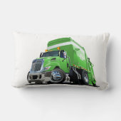 Coussin Rectangle Camion à ordures de dessin (Verso)