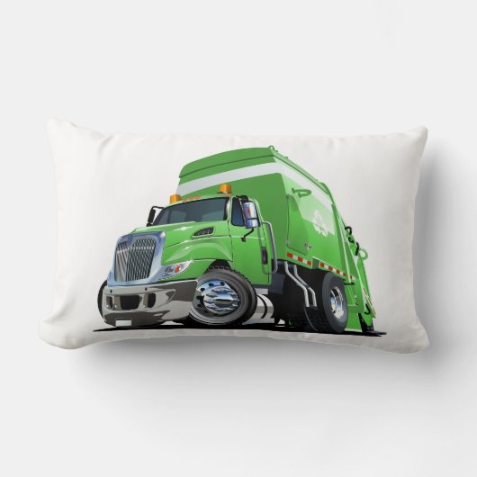 Coussin Rectangle Camion à ordures de dessin (Recto)