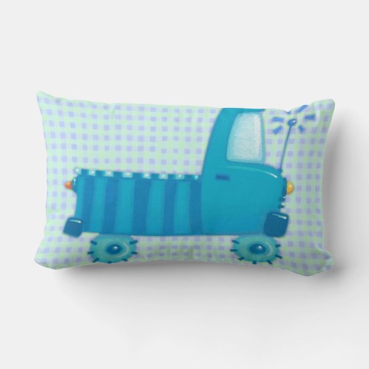 Coussin Rectangle Camion bleu (Verso)