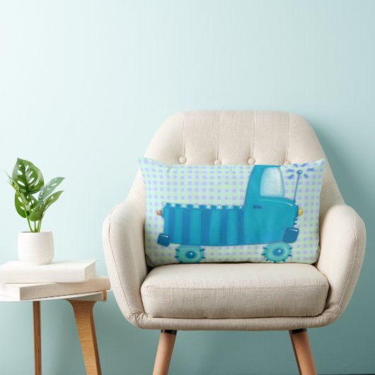 Coussin Rectangle Camion bleu (Chaise)