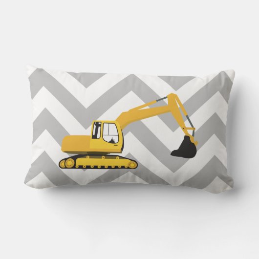 Coussin Rectangle Camion de construction de l'excavateur (Verso)