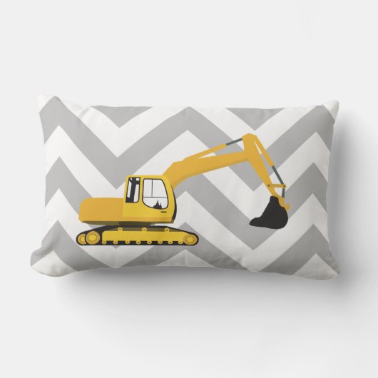 Coussin Rectangle Camion de construction de l'excavateur (Recto)