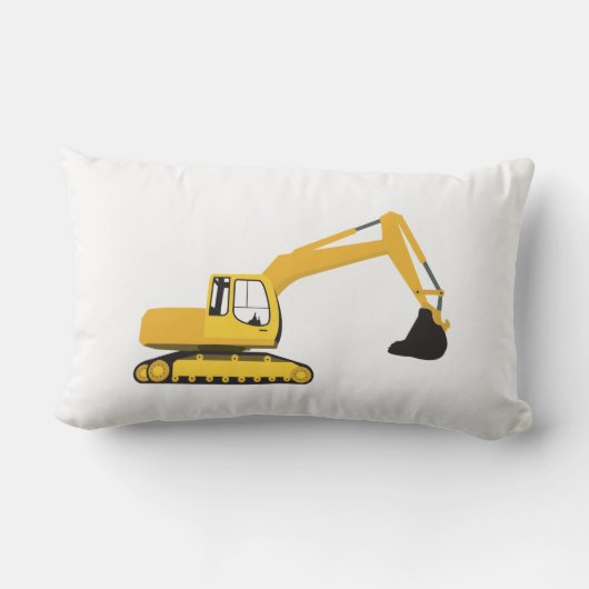 Coussin Rectangle Camion de construction de l'excavateur (Verso)