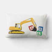 Coussin Rectangle Camion de construction d'excavateur ABC (Verso)