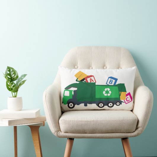 Coussin Rectangle Camion de recyclage ABC (Chaise)