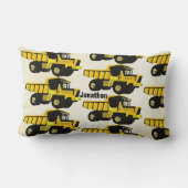 Coussin Rectangle Camion de vidage JAUNE de la chambre du garçon per (Verso)
