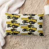 Coussin Rectangle Camion de vidage JAUNE de la chambre du garçon per (Couverture)