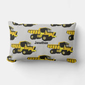 Coussin Rectangle Camion de vidage JAUNE de la chambre du garçon per (Recto)