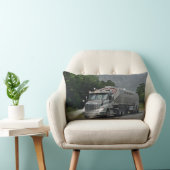 Coussin Rectangle Camion gris de réservoir d'alimentation de bétail (Chaise)