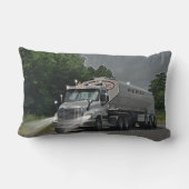 Coussin Rectangle Camion gris de réservoir d'alimentation de bétail (Verso)