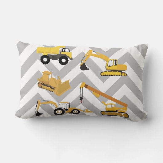 Coussin Rectangle Camions de construction (Verso)