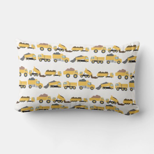 Coussin Rectangle Camions de construction Camions de construction (Verso)