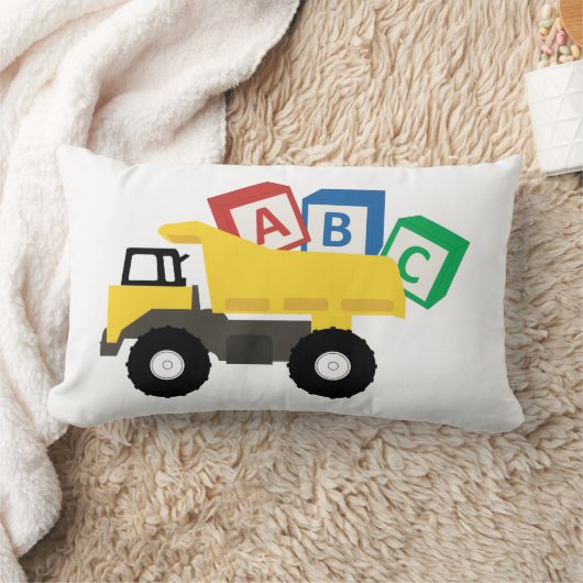 Coussin Rectangle Camions de construction de camions ABC Dump (Couverture)