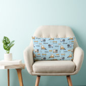 Coussin Rectangle Camions de construction Motif bleu (Chaise)