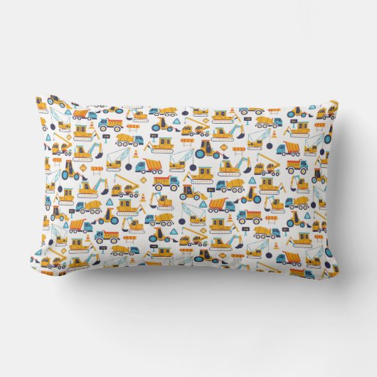 Coussin Rectangle Camions de pompage de construction pour enfants Mo (Recto)