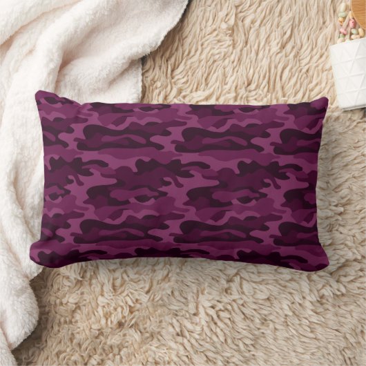 Coussin Rectangle Camo de couleur violette tyrienne (Couverture)