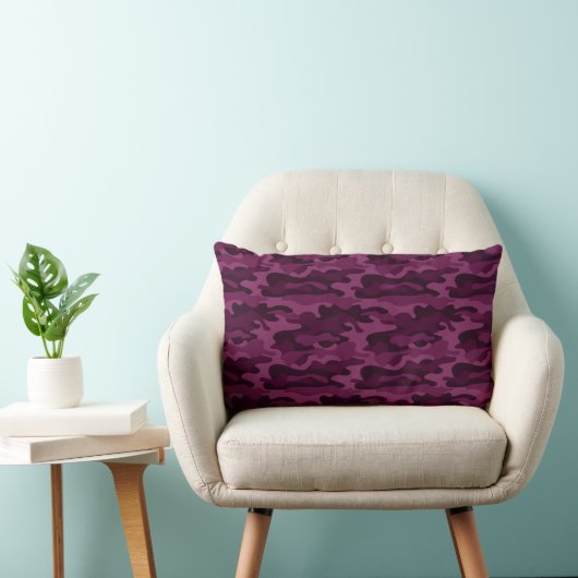 Coussin Rectangle Camo de couleur violette tyrienne (Chaise)