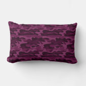 Coussin Rectangle Camo de couleur violette tyrienne (Recto)