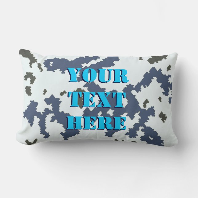 Coussin Rectangle Camouflage d'hiver (Recto)
