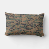Coussin Rectangle Camouflage en bois (numérique) (Verso)