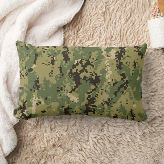 Coussin Rectangle Camouflage naval Woodland (Couverture)