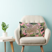Coussin Rectangle Camouflage rose vert & Parties scintillant or Unic (Chaise)
