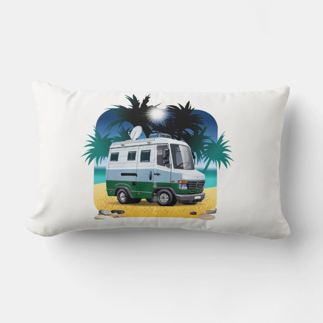 Coussin Rectangle Camper de dessin (Recto)