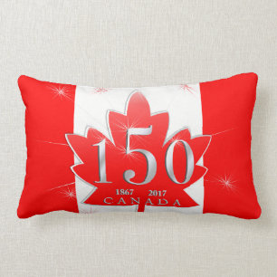 Coussin Rectangle Canada 150 Fête de l'anniversaire Feuille d'érab
