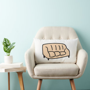 Coussin Rectangle Canape Beige Cosy Cadeau de Chauffage