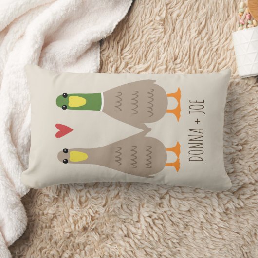 Coussin Rectangle Canards d'amour (Couverture)