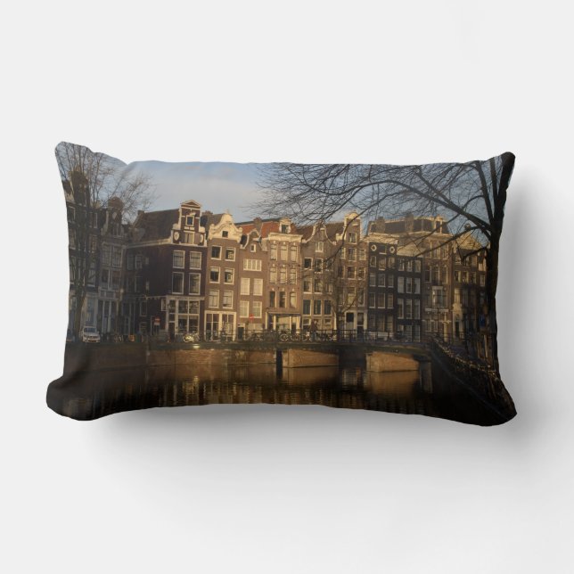 Coussin Rectangle Canaux d'Amsterdam (Recto)