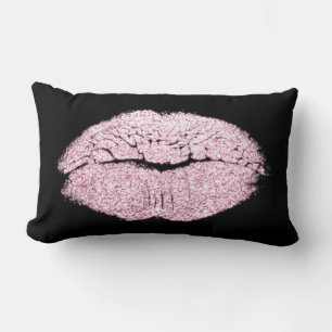 Coussin Rectangle Candy Rose Lièvres Parties scintillant Black White