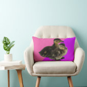 Coussin Rectangle Canetons sur Framboise Rose et Sorbet Violet (Chaise)