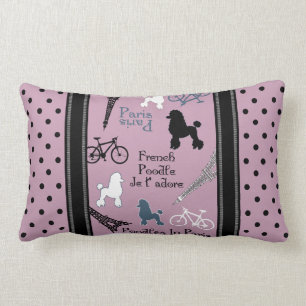 Coussin Rectangle Caniche à Paris