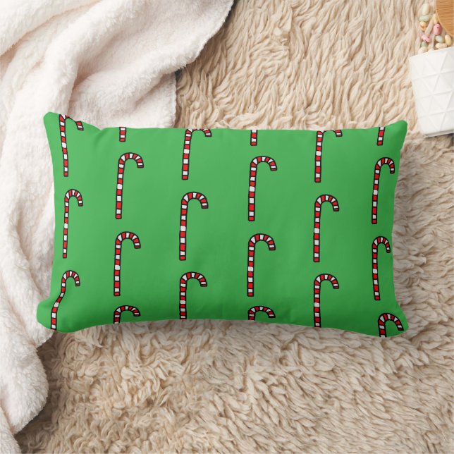 Coussin Rectangle Canneberges sur fond bleu (Couverture)
