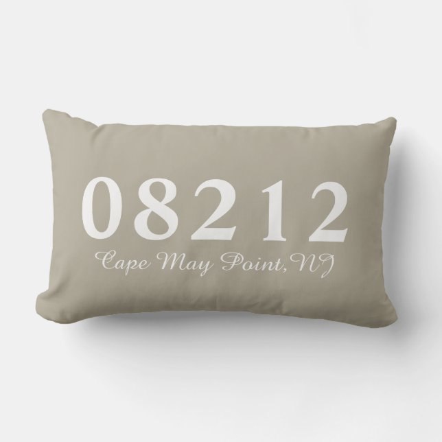 Coussin Rectangle Cape May Point NJ 08212 Zip Code First Accueil Cad (Recto)