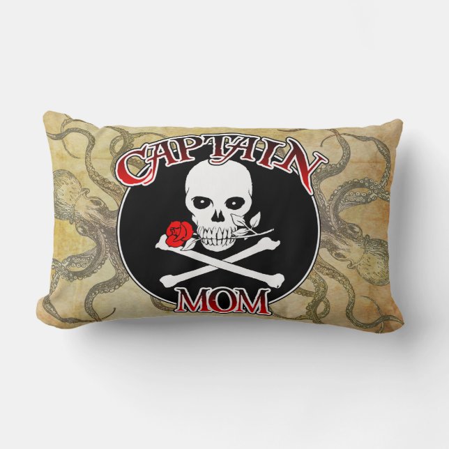 Coussin Rectangle Capitaine Maman - Embracé par Deep Deep (Recto)