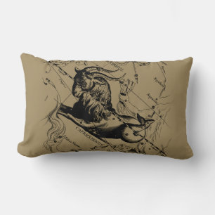 Coussin Rectangle Capricorne Constellation Carte Hevelius Engraving